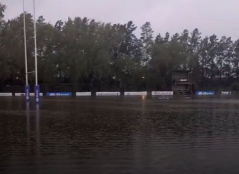 Así se encontraba la cancha de Delta, donde debía presentarse San Patricio por la Primera B de la URBA.
