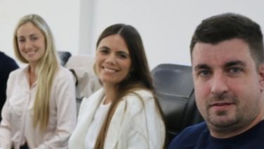 EN BLOQUE. Solana Marchesán, María Ratti Repetto y Andrés Genna trabajarán juntos.