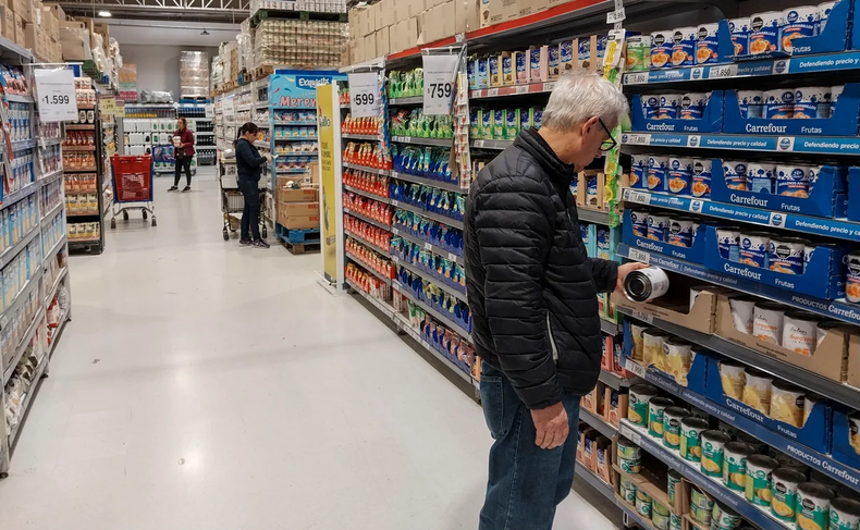 PARA ARRIBA. Alimentos, con el 2,2%, incidió fuerte en la inflación de diciembre.&nbsp;