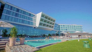 El plantel de Racing está hospedado en el Hotel Hilton Pilar.&nbsp;