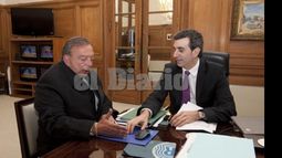 Zúccaro con Randazzo, en la reunión de ayer. Se trajo 300 mil pesos..