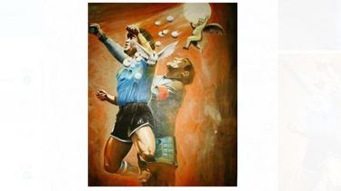 La obra fue pintada hace 25 años y ahora está a la venta. .