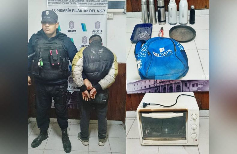 El sujeto fue detenido por violación de domicilio y se investiga la procedencia de los elementos que transportaba.&nbsp;