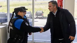 PRESNTE. Federico Achával recorrió las instalaciones del Centro de Formación.