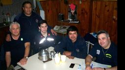 Gatti, Monzón, Ponce de León, Vallejo, y Bornes en el cambio de guardia..