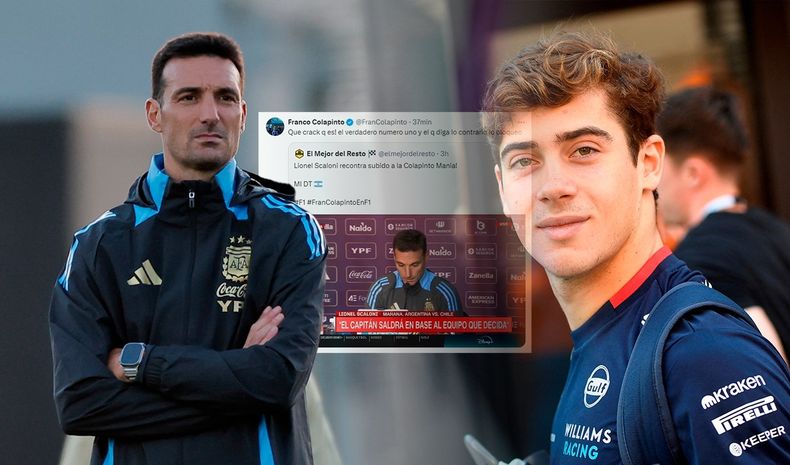 Scaloni hablo de las cosas en común con Colapinto. (Olé).
