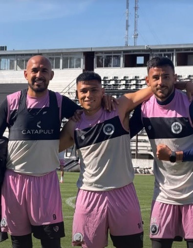 FÚTBOL-TENIS. Riquelme, Franco y Rodríguez, el equipo ganador.