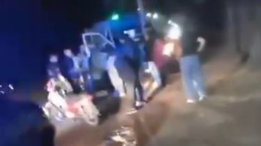 Un testigo filmó la situación en la calle Guido.