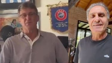 MATADOR Y CABEZÓN. Kempes y Ruggeri apoyaron al Fátima y al Solar, respectivamente..