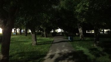 La plaza de Zelaya, con escasa iluminación.