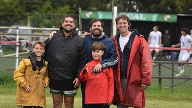 El cuerpo técnico del ascenso de Los Pinos: Fernando Oliver, Javier Asprea y Juan Pablo Giglio.