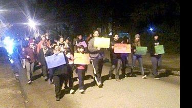 JUSTICIA. Familiares de la víctima protestaron el sábado..