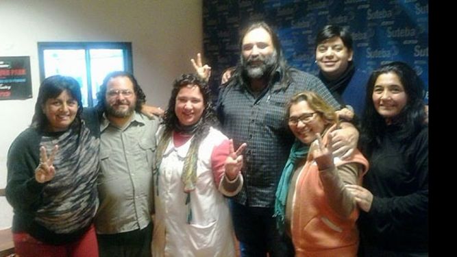 RECLAMO. Los docentes locales respaldaron la denuncia de Baradel..