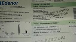 Gana 4 mil pesos por mes, le llegaron $23.000 de luz