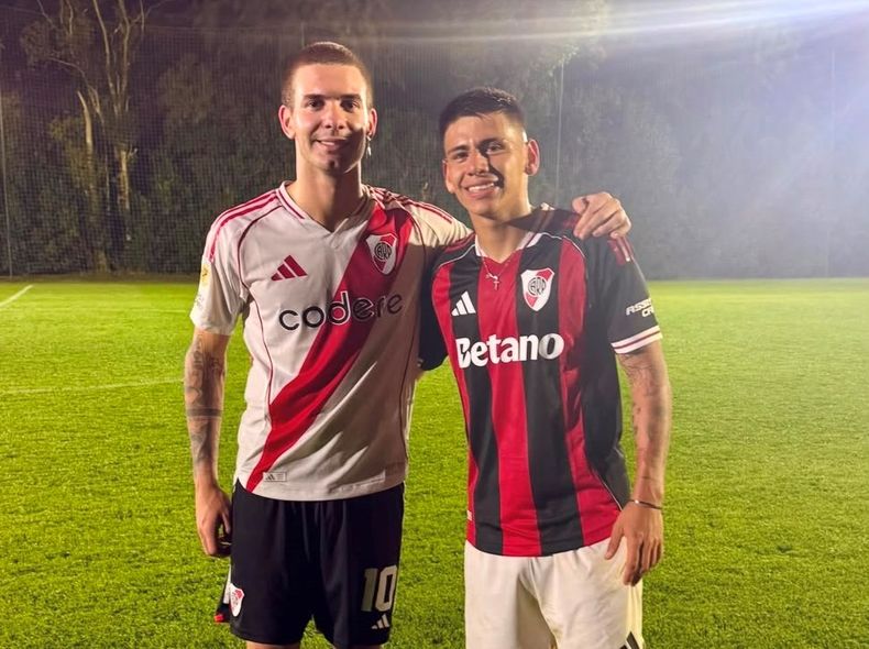 Millonarios en Pilar: Franco Mastantuono y Diablito Echeverry.
