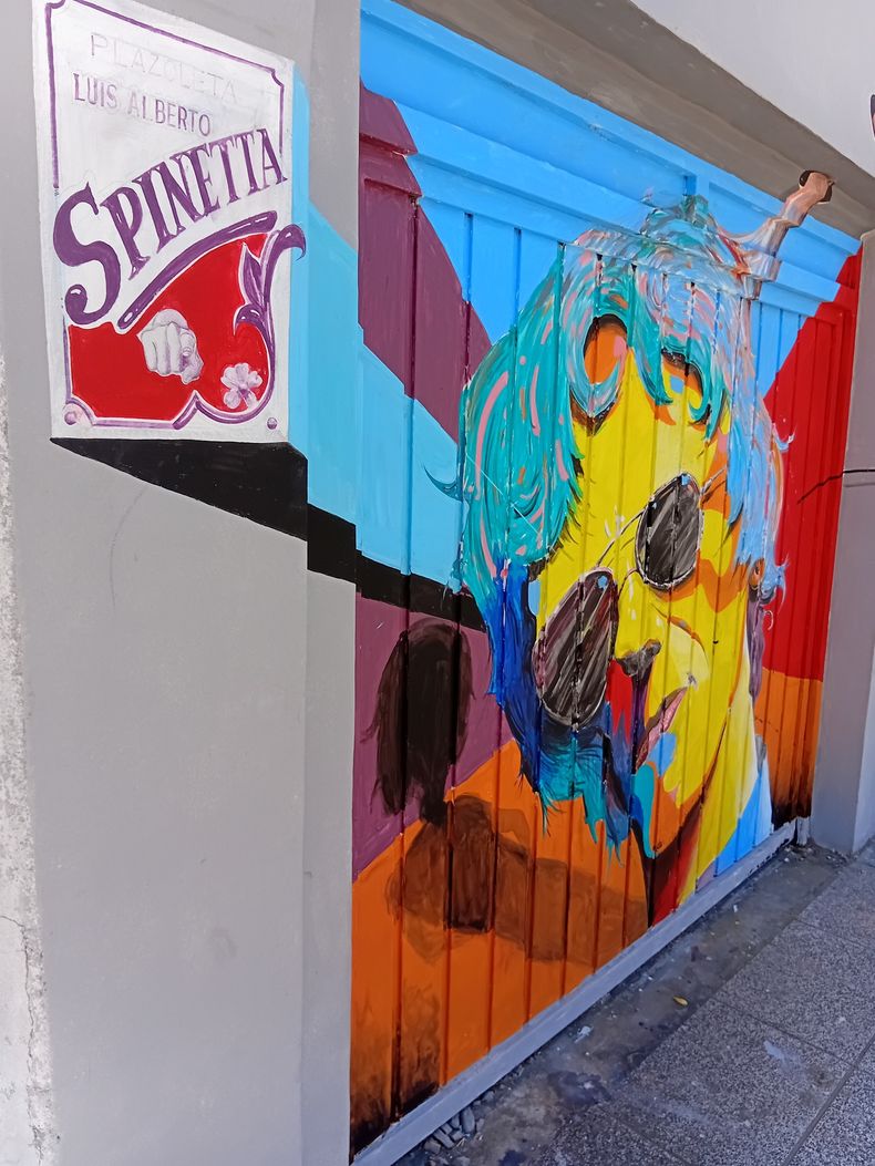 EL ÚLTIMO. Mural para la plazoleta Luis Alberto Spinetta, del centro de Pilar.