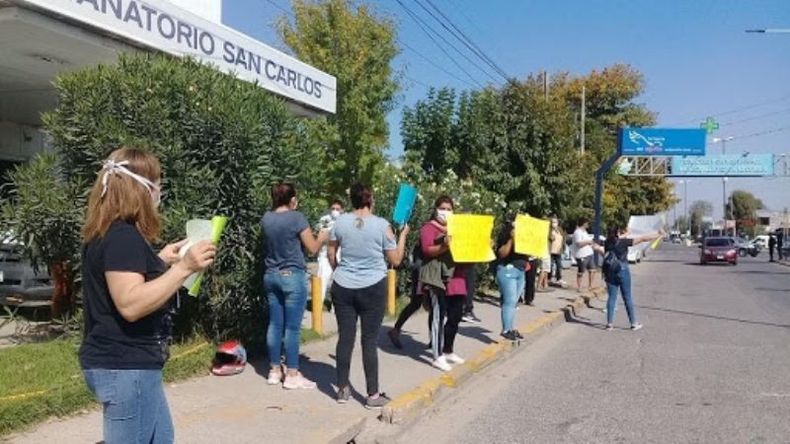PROTESTA. Personal de salud pidió, días atrás, mayores condiciones de seguridad. .