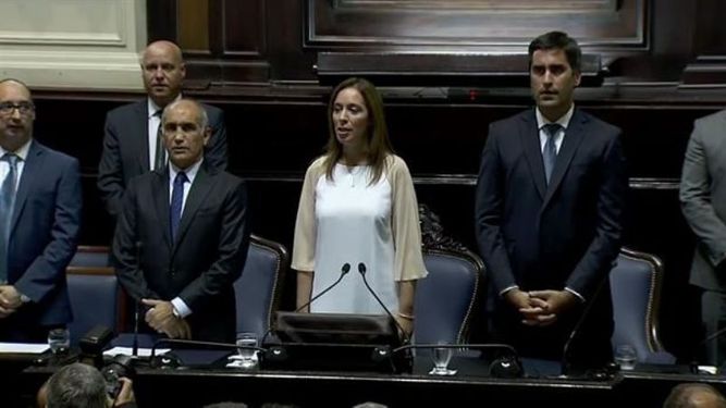 ASAMBLEA. Vidal les habló a los docentes durante su discurso..