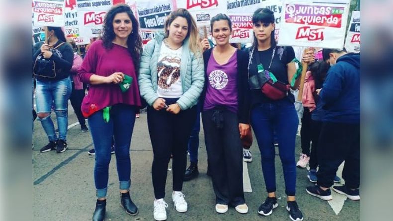 CONTRA EL AJUSTE. Espasa participó de la movilización a Plaza de Mayo..