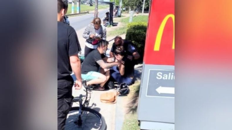 LUGAR DEL ACCIDENTE. Ocurrió a la salida de la casa de comidas rápidas de Ruta 26 y colectora. Foto @juancaimpacto.