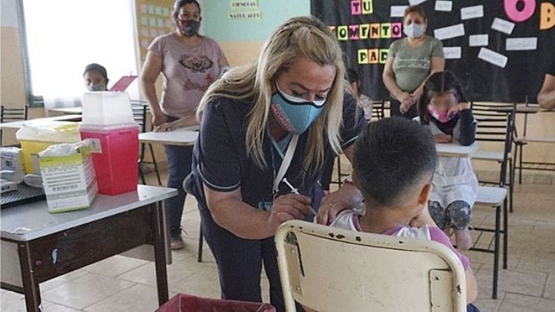 CAMPAÑA. La provincia refuerza la necesidad de vacunar a los chicos de 3 a 11 años..