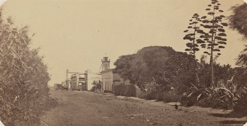 Pilar allá por 1860, fotografiado por el francés Esteban Gonnet.