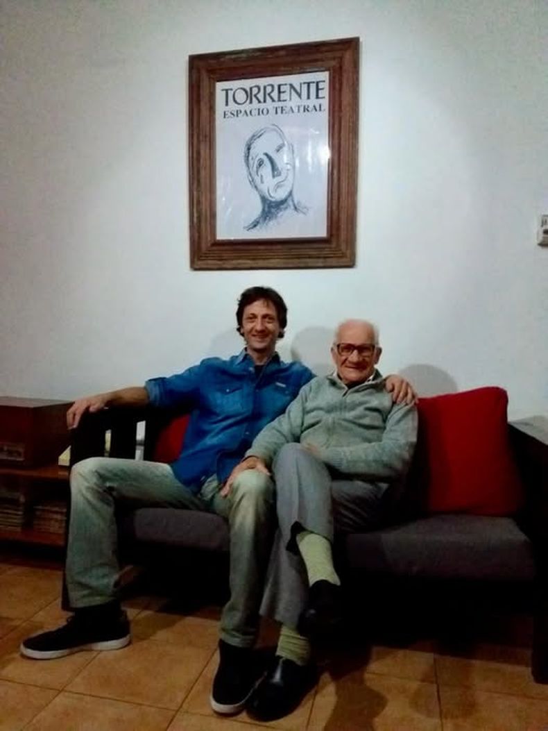 Omero Vitale con Mart&iacute;n Simeoni, en Torrente Espacio Teatral.