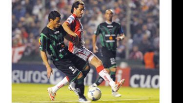 Diego Sosa, durante el partido contra Unión de Santa Fe, donde fue titular..