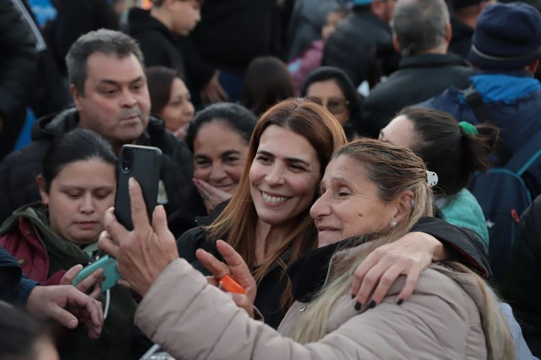 La candidata a concejal Soledad Peralta participó de la inauguración.