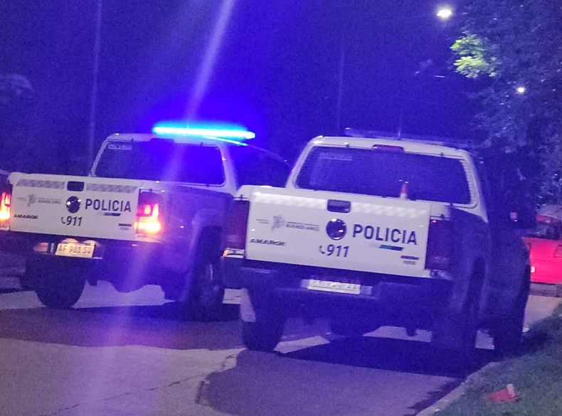 La policía en el lugar del hecho.