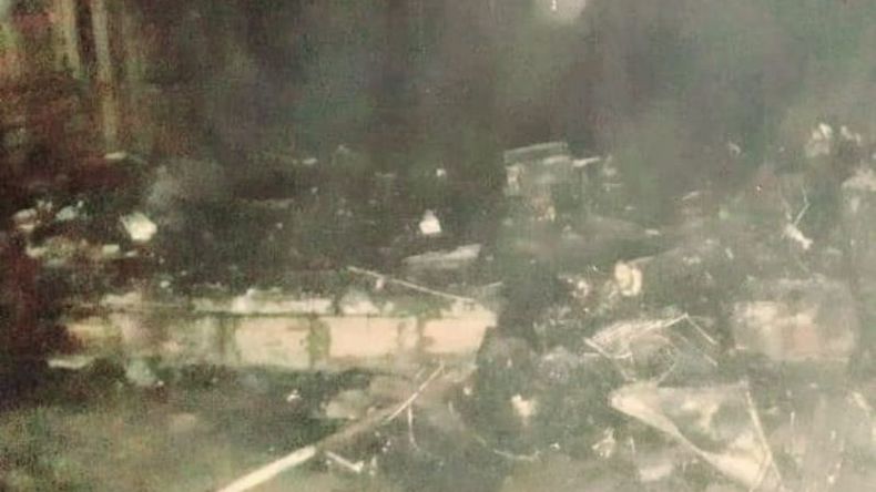 La vivienda fue totalmente devorada por las llamas. .
