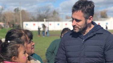 EN ALBERTI. Achával cuestionó el estado de la calle Santa Eulalia..