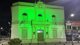 El Palacio de Municipal, verde para concientizar sobre glaucoma. El Palacio de Municipal, verde para concientizar sobre glaucoma.