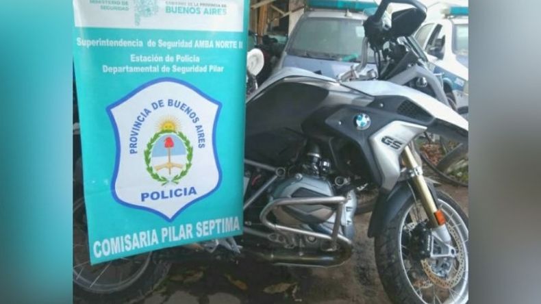 La moto había sido robada en agosto en Escobar. .