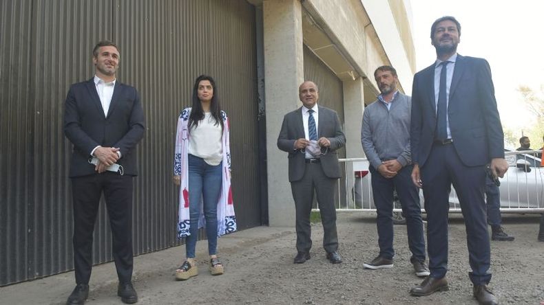 Achával y Laurent junto a Volnovich, Manzur y Lammens. Foto: Télam..