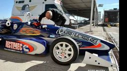 Martín Vázquez, antes de salir a pista, ayer en Nueve de Julio..