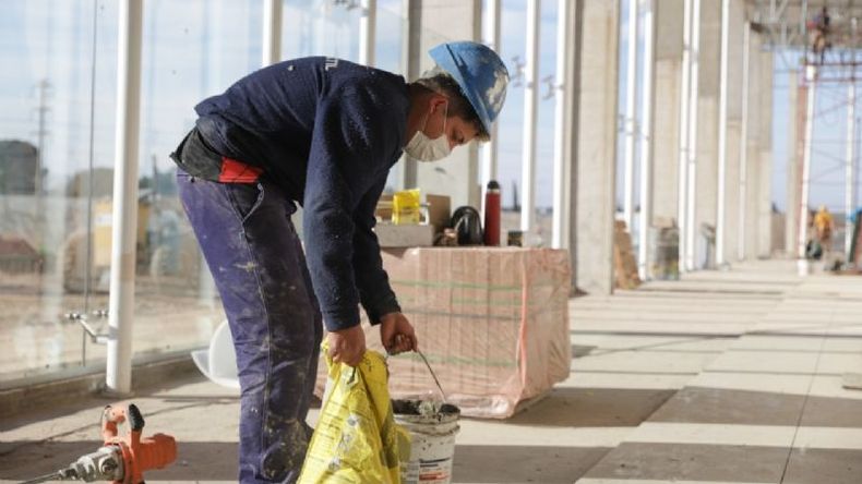 AVANCE. Las obras del hospital siguen a buen ritmo. .