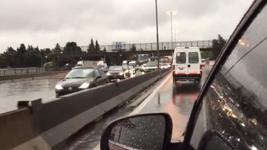 La unión de ramales se cubrió de agua..