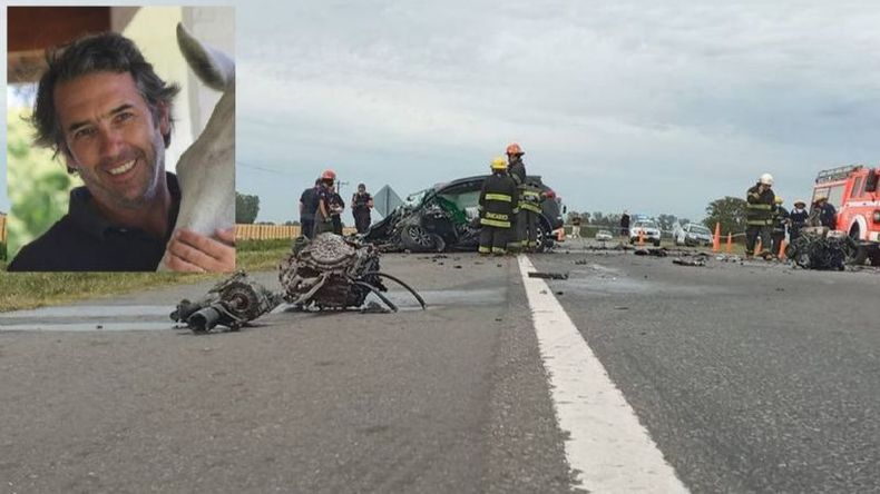 Fernández Speroni perdió la vida en el acto. Fotos Facebook / Chacabuco en Red..