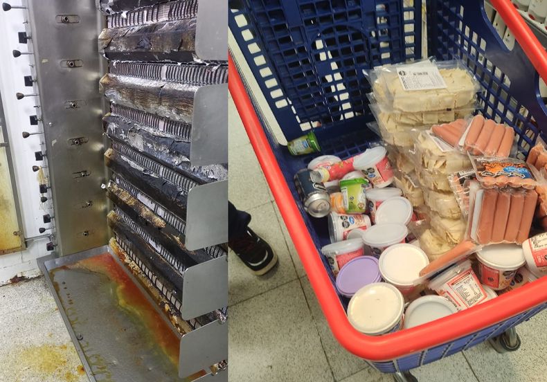 Falta de higiene y mercadería vencida en el Carrefour de ruta 8 y Guido.