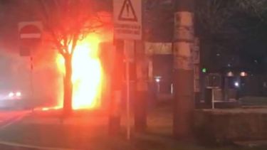 Incendio en una posta policial