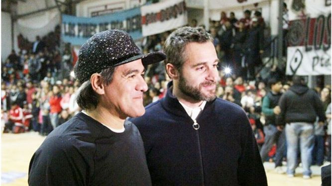 ACOMPAÑADO. Achával, ayer, con el Burrito Ortega, en Derqui..