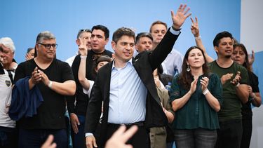 Axel Kicillof, en el camping que la UOM tiene en Manuel Alberti.
