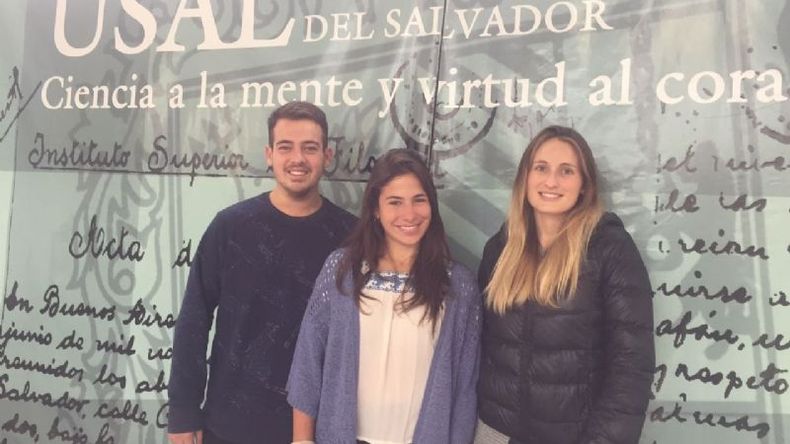 FUTURO. Javier De los Santos, Mariana Iacometti y Rosario Gándara, practicantes del primer cuatrimestre 2017..