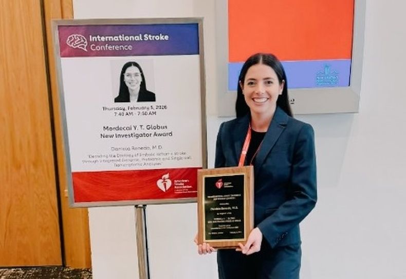 RECONOCIDA. La m&eacute;dica Daniela Renedo fue galardonada a principios de 2026 con el Premio Mordecai Y.T. Globus para J&oacute;venes Investigadores.