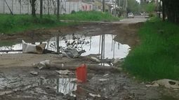 CIERRE. La calle Martitegui hace 15 días que está bloqueada, por precaución..