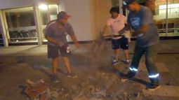El domingo a la noche comenzó la limpieza..