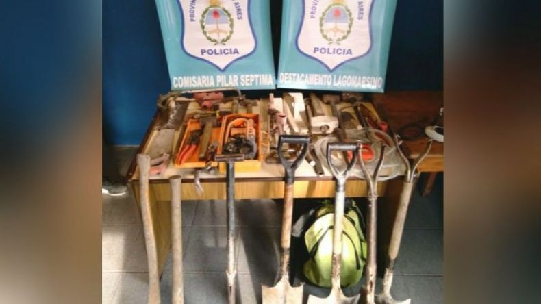 Las herramientas robadas fueron recuperadas en dos allanamientos..