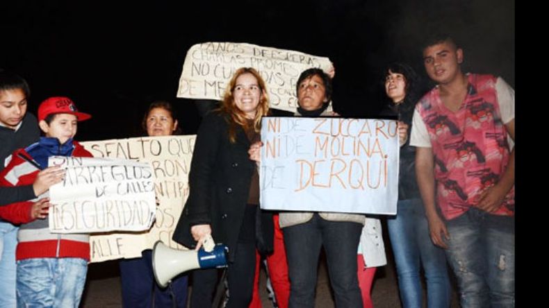 La protesta, anoche..