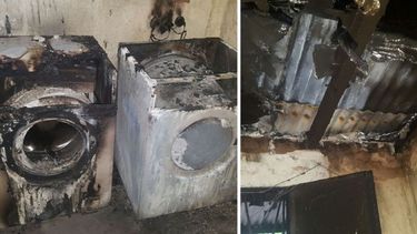 AFECTADOS. Una vivienda se incendió y varios electrodomésticos se quemaron.